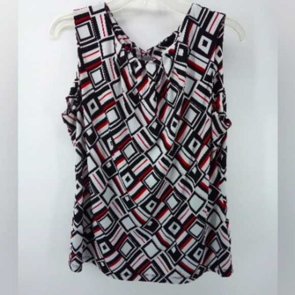 Calvin Klein Vegan Polyester Spandex Career Early 2000's Y2K Graphic Top L - Picture 3 of 6